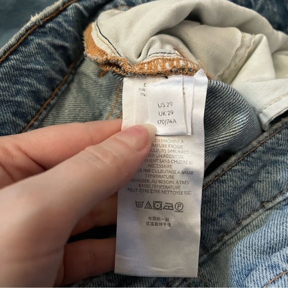 FREE PEOPLE WE THE FREE NEW DAWN FLARE DESTRUCTION JEANS OB1338043 SZ 29 - Picture 8 of 10